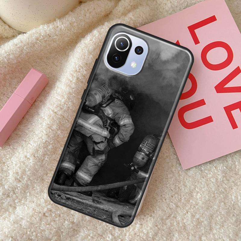 Firefighter Heroes Fireman Case For Xiaomi 11T Pro 12 Mi 11 Lite Cover For POCO X3 GT X4 Pro F1 F3 M3 M4 Pro Cover