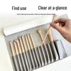 Portable Foldable Makeup Brush Case - Holds Individual Brushes & Sets, Dustproof Storage