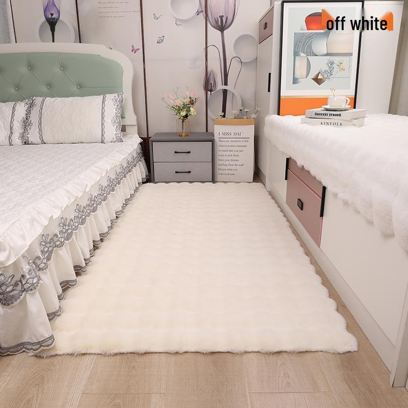 New Cream Plush Bubble Pile Rug - Bedroom, Bedside, Living Room, Bay Window, Sofa Cushion & Blanket Pad