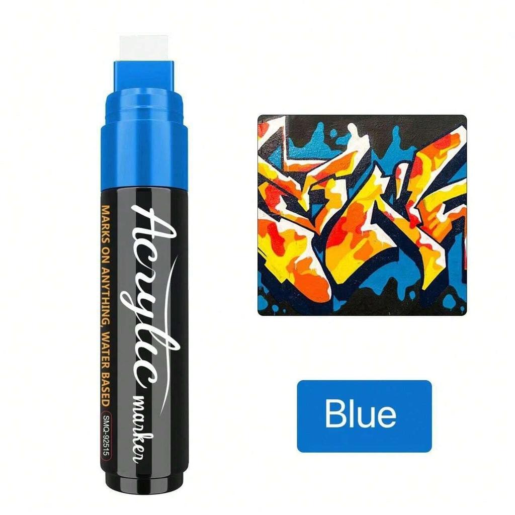 1pcs 15mm Large Capacity Acrylic Marker Pen Water-Based Painting & Graffiti Brush Pen For Art Use Student Back To School