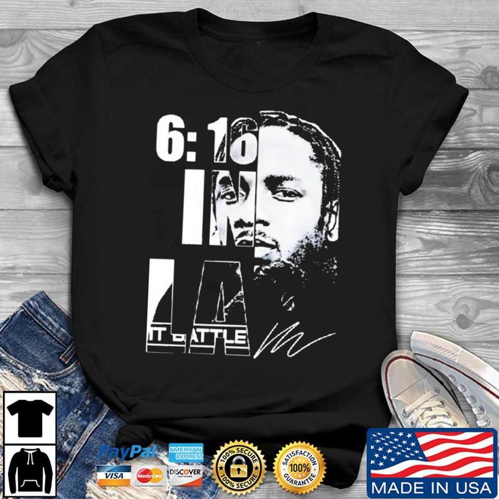 Kendrick Lamar Rapper 6 16 In La Signature shirt S-234XL Black Unisex Unisex T-Shirt M