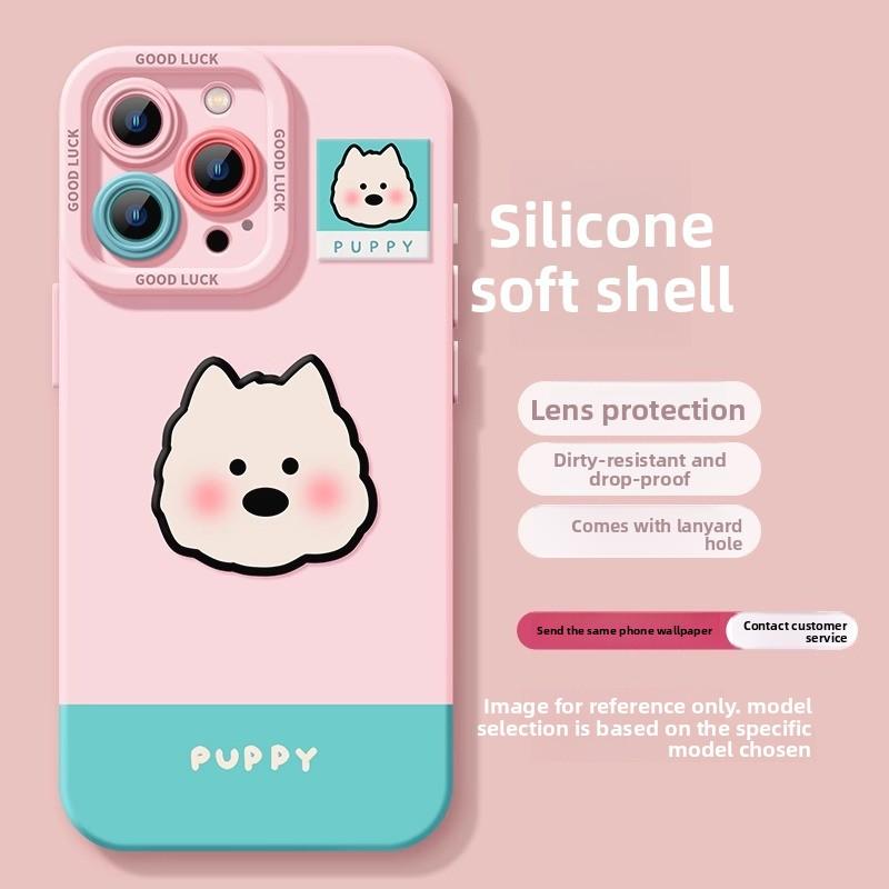 West Highland Puppy Apple 16 Pro Max Phone Case iPhone 15 14 Full Coverage Shockproof Silicone Cover Cute Style