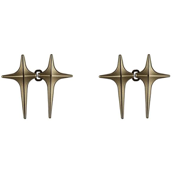 

2 Sets Adjustable Star Button Pant Waist Tightener Waist Buckle Sets No Sew and No Tools Detachable Decorative Buttons for Pants