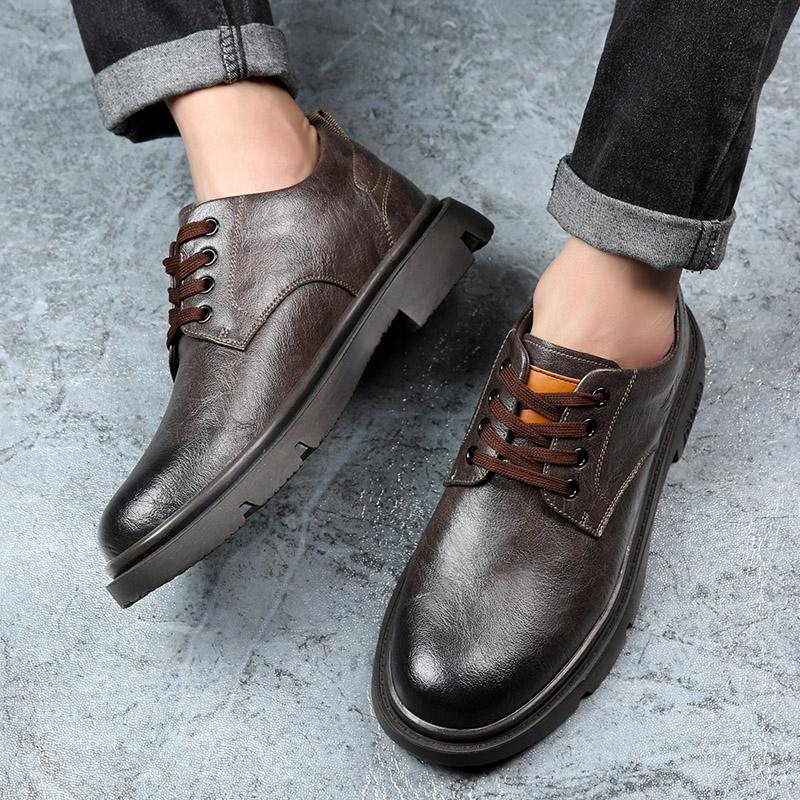 WAERTA 6cm Internal Increased Men Quality Casual Business Genuine Leather Shoes Invisible High Heel Office Formal Elevator Shoes