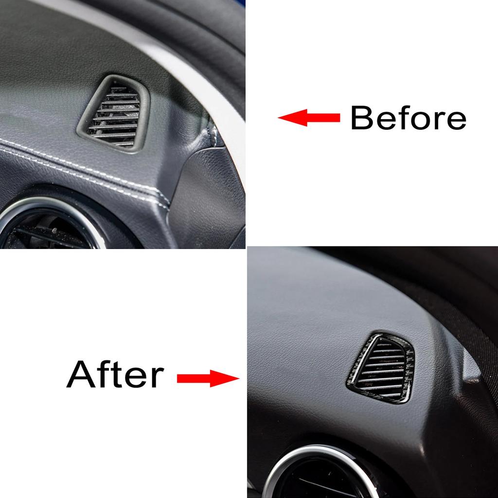 Carbon Fiber Dashboard Air Vent Trim for Mercedes W205 C180 C200 C300 C GLC Class 2015-2022