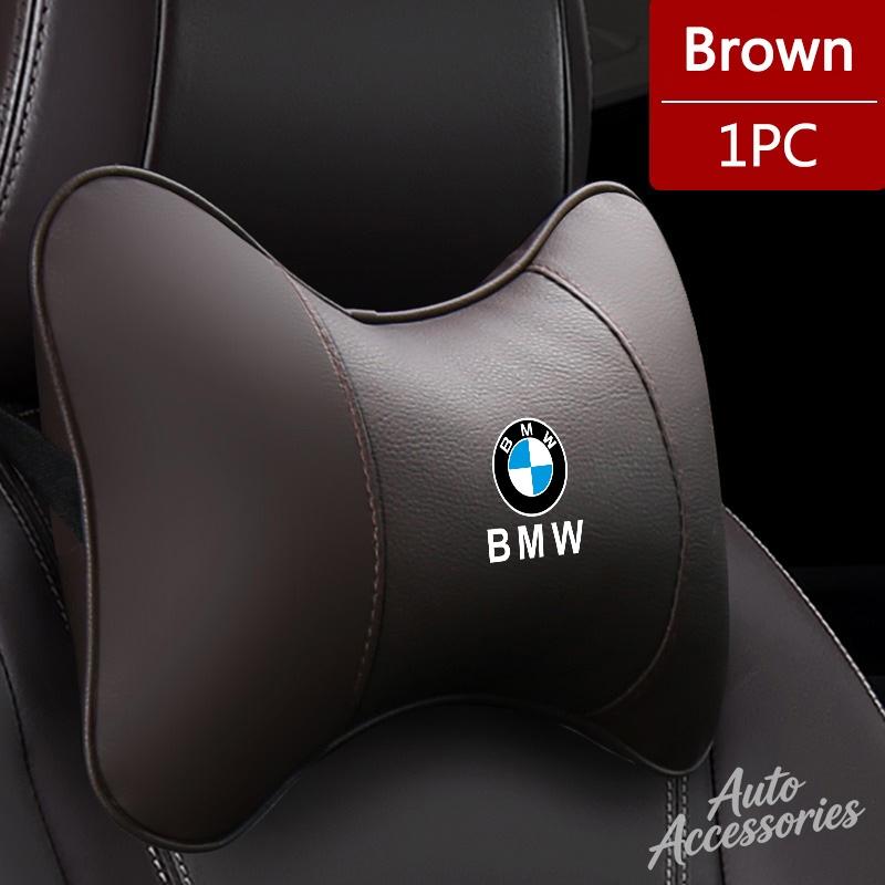 Car Seat Neck Pillow Headrest Rest Cushion Leather Accessories For BMW 1 3 5 7 Series X1 X3 X5 F10 F15 F16 F20 M3 M4 E34 sticker ulcr72
