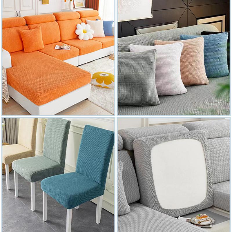 85x50cm Solid Color Elastic Knitted Fleece Fabric For Sofa Covers, Throw Pillows, Handmade DIY Chair Cover Fabric TJ20510