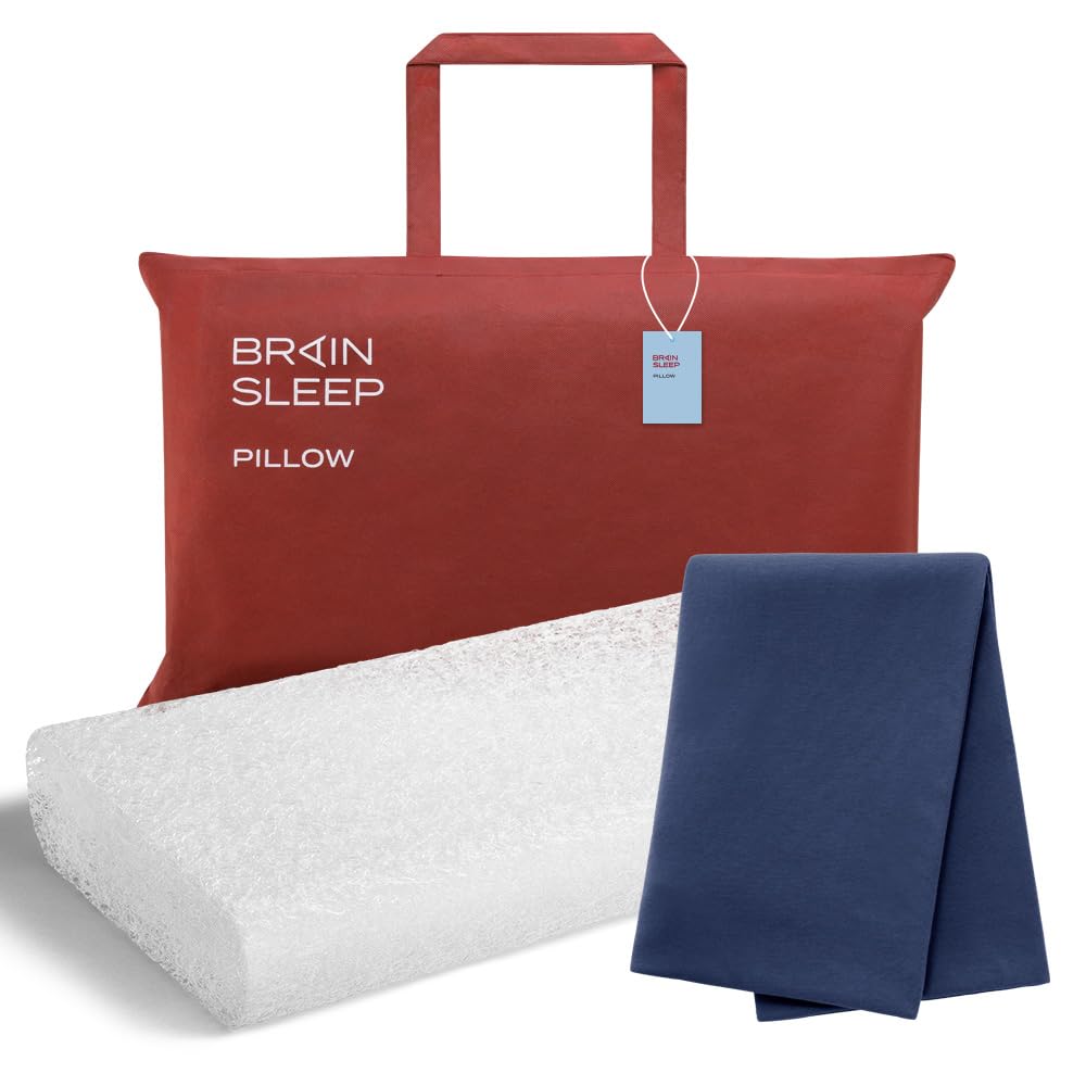 BRAIN SLEEP Standardkissen (9 Farbverläufe) + Mitternachtsblau Kissenbezug. Perfekt für eine gute Nachtruhe. Maßgefertigt, waschbar und bietet ein