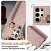 Crossbody Leder Ring Handyhülle für Samsung Galaxy S25 S24 Ultra S23 S22 Plus Spiegel Brieftasche mit Kartenhalter Schutzhülle
