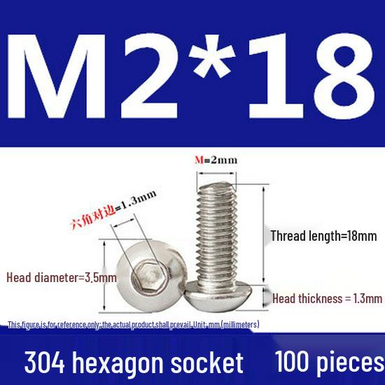 ISO7380 Stainless Steel Hex Drive Dome Head Screws - M2 to M16
