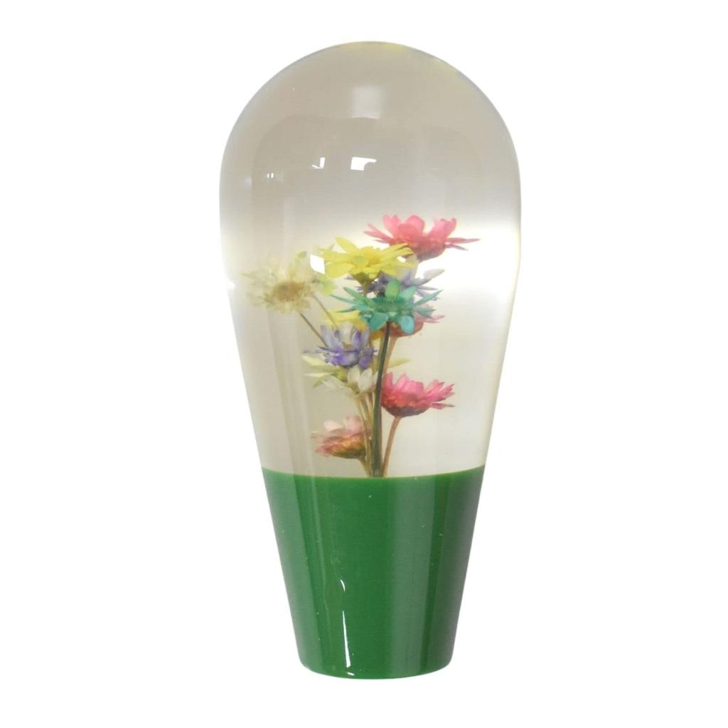JINGLING Underwater Flower Shift Knob Gear Knob Crystal Showa Style Universal AT MT Car Compatible with Japanese Cars Custom 3 Types Adapter Included