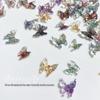 Iridescent Fairy Butterfly Nail Art Decorations: 3D Resin Small & Large Butterflies