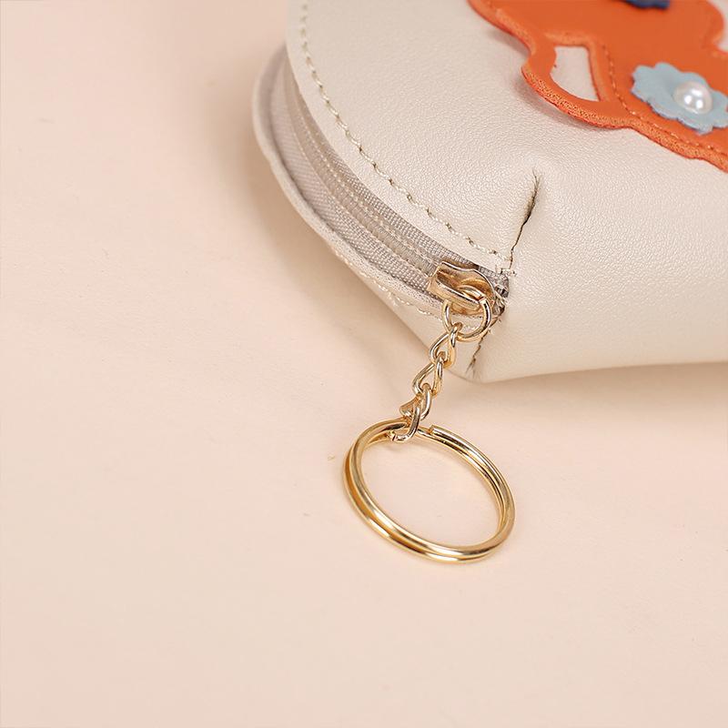 Creative Cute Little Mouse Coin Purse Cartoon PU Key Bag Mini Zip Wallet Keyring Pendant Women ID Credit Card Bag