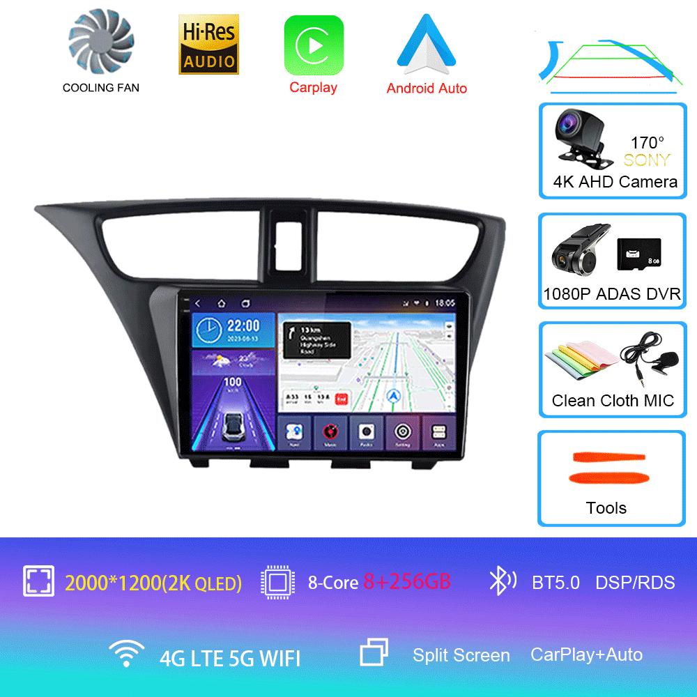 For Honda CIVIC Hatchback 2012 - 2017 Car AutoRadio Android Multimedia Video Player Navigation GPS Stereo HU No 2 Din 2din