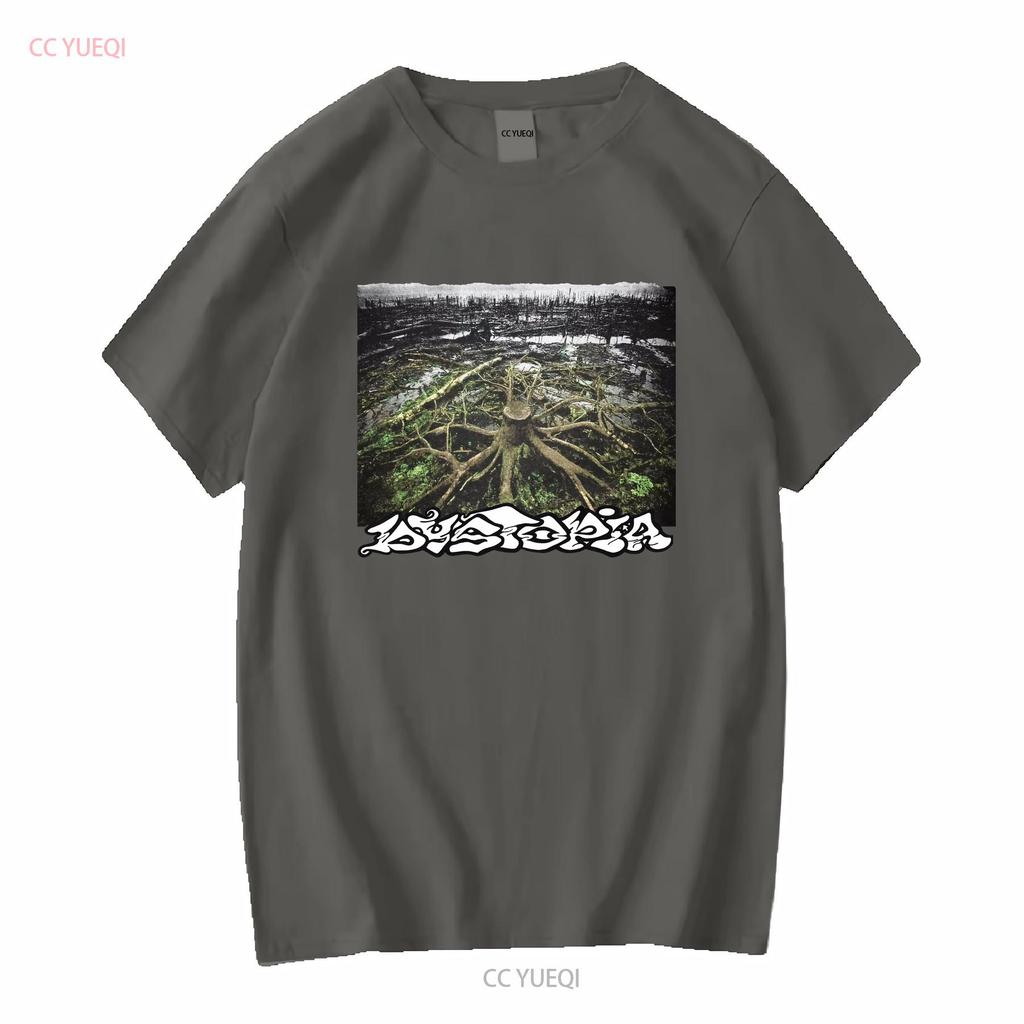 Dystopia Band Tour Nachdruck T-Shirt Baumwolle KV13302 vintage gewaschen Designerkleidung Oberteil für den Alltag grafisch Bequem