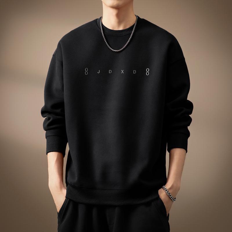 Высококачественная американская ретро мужская толстовка ангора красная - Осень 2025 узкий крой повседневная M (100-120 lbs)