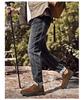 Men's Large Size Genuine Leather Outdoor Mountaineering Shoes - Breathable, Non-slip, Wear-resistant with Thick Sole.