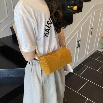 Bolsa de Axila ROW Fosca Bolsa Cilindro Moda Vintage Bolsa Almofada Premium Feminina Bolsa de Ombro Casual