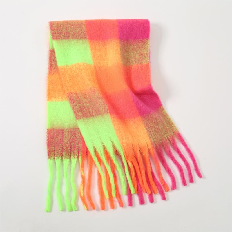 Luxury Cashmere Women Plaid Scarf Winter Warm Shawl And Wrap Bandana Pashmina Long Tassel Female Foulard Thick Blanket