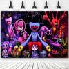 Hot Game-P&Poppy-Playtimes Backdrop Kids Birthday Decorations Party Supplies Baby Shower Banner Horror Festival Decor Props Gift