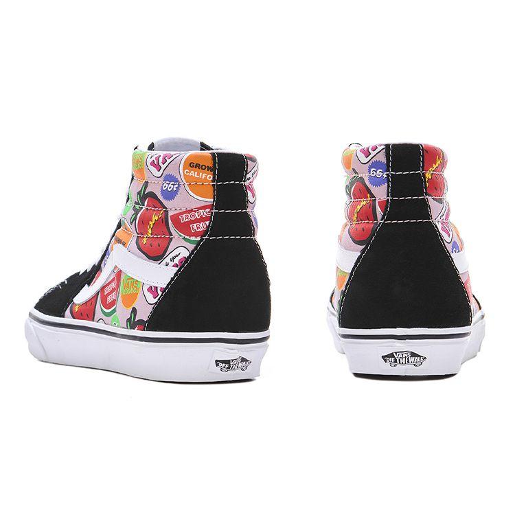 Vans SK8 Mini Supermarket Series Canvas Two-Layer Cowhide Strawberry Tag Trendy Versatile Casual Durable Lightweight High-Top Skate Shoes VN0A32QG4UC