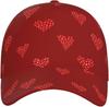 Valentine's Day Red White Heart Pattern Womens Baseball Caps Cute Trucker Hat Baseball Hats for Men Womens Hats