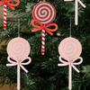 Bow Simulated Lollipop Red Pink Christmas Tree Decoration  Christmas Tree