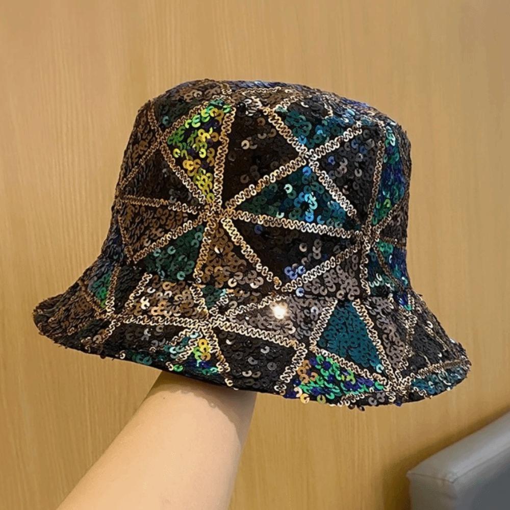 

Color Mix Panama Hat Foldable Women s Hat Fashion Sequin Hat Outdoor
