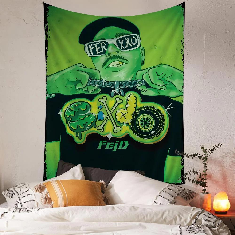 Ferxxo Feid Tapestry Art Printing Art Science Fiction Room Home Decor Home Decor