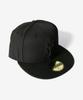 New Era 59FIFTY Black Black Size 7 & Cap, 1/2 (Used)