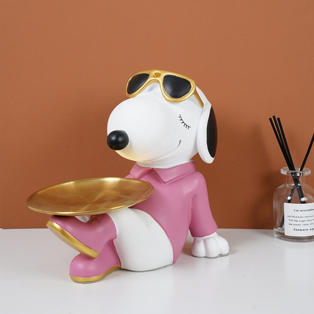 

Creativo Cane Crema Portachiavi Ornamento Soggiorno Decorazioni Casa Accessori Regali Декоративные статуэтки Статуэтка для домашнего декора розовый