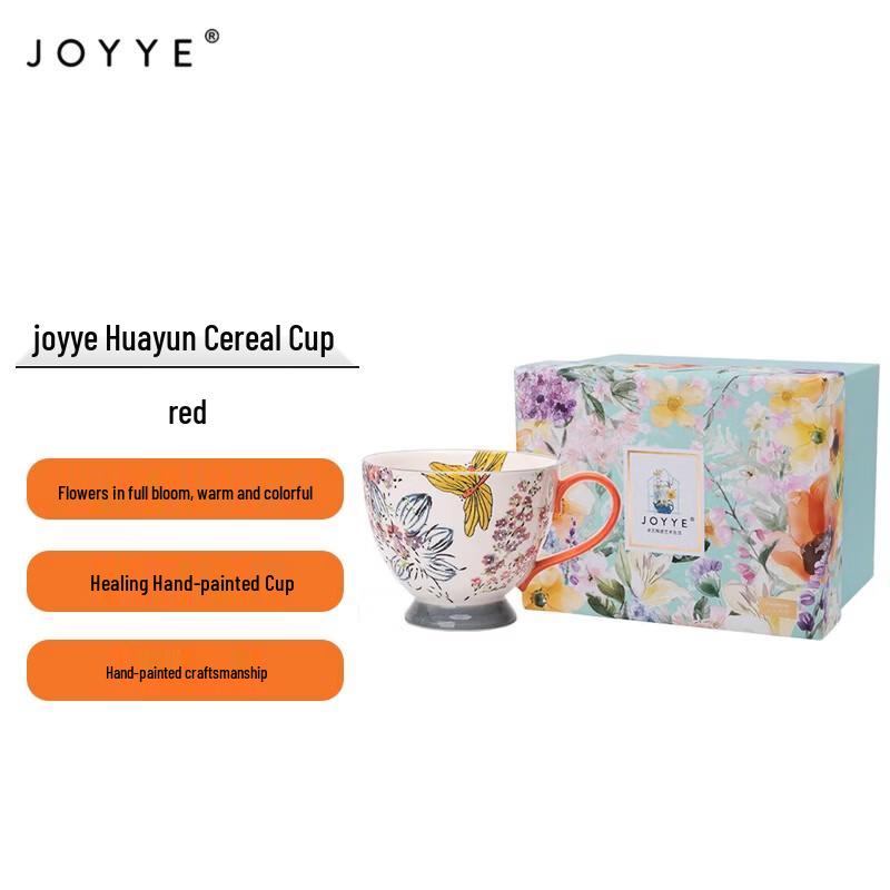 JOYYE Floral Charm Ceramic Cereal Cup