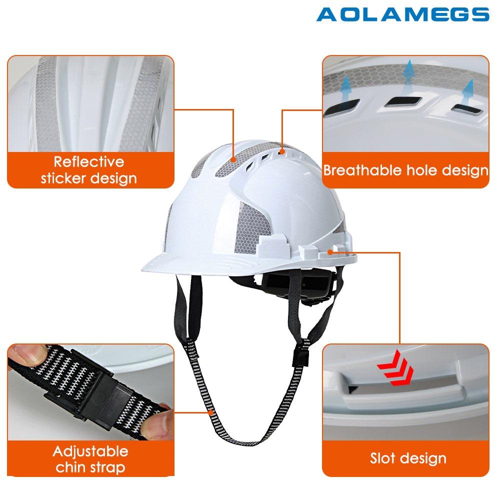 Construction Safety Helmet Thicken ABS Breathable Hard Hat With Reflective Stickers Protective Helmet for Engineer Workplace Hat