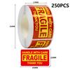 250PCS/Roll English Warning Label Sticker Copper Plate Adhesive Anti-Tamper Fragile Item Warning Stickers SYTZBQ01