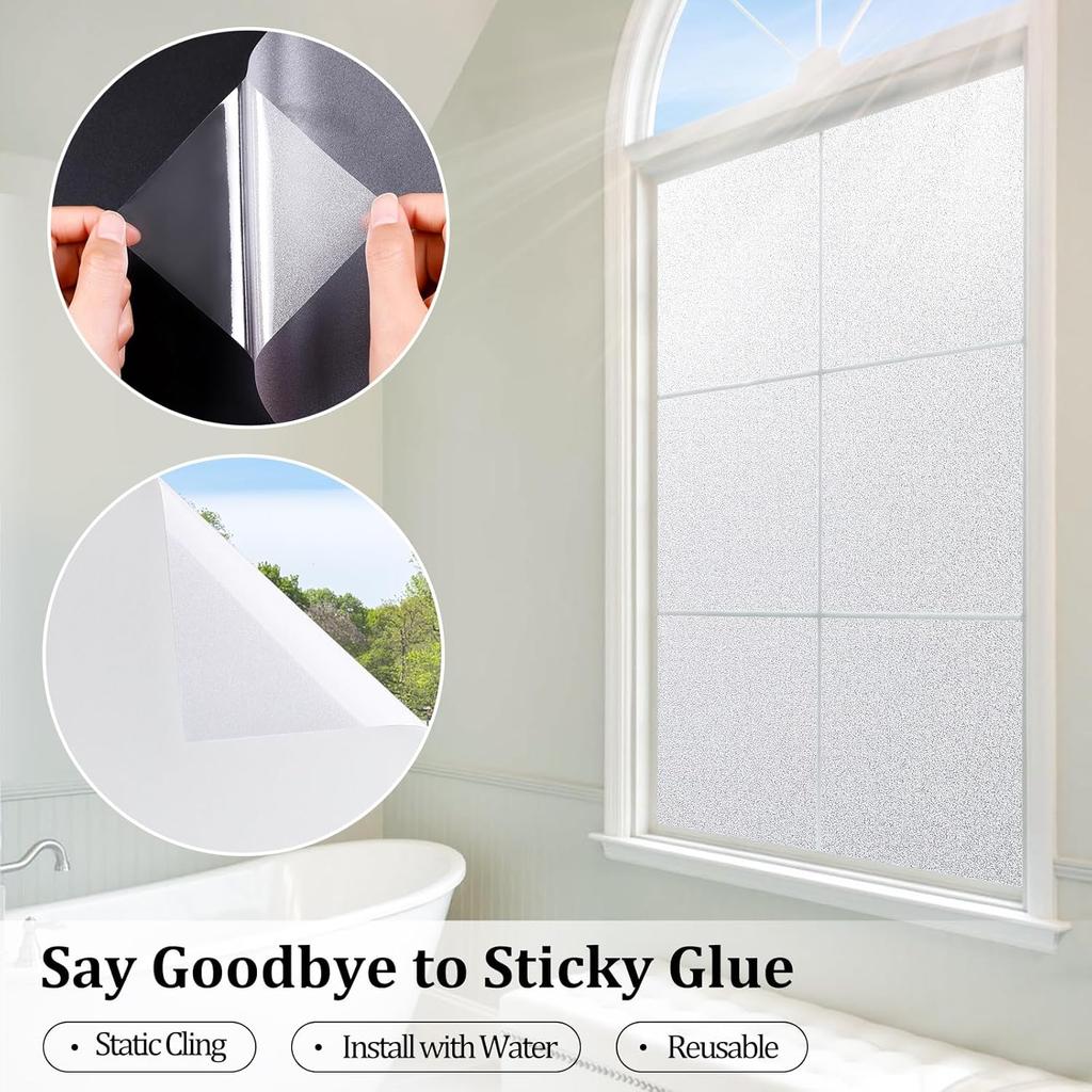 Pencere Gizlilik Filmi Buzlu Cam Pencere Filmi Vitray Pencere Filmi Banyo Penceresi Buzlandırma Filmi Ev Ofis için Gizlilik
