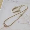 Gold Eight-Strand Braided Necklace with Jadeite Jade Pendant