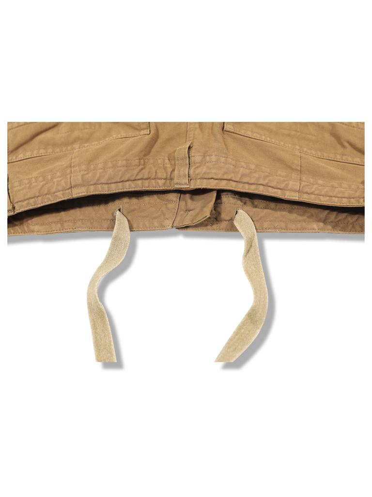 GUBIN Vintage Washed Tail Pocket Cotton Pants - Beige