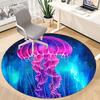 1pc Jellyfish Cosmic Office Round Area Rug,  Mat Suitable For Office, Under Office Chairs Bedroom Living Room Home Decor, Room Deco