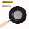 Hak Ka Heung Non-Coated Flat-Bottom Mini Iron Wok with Glass Lid