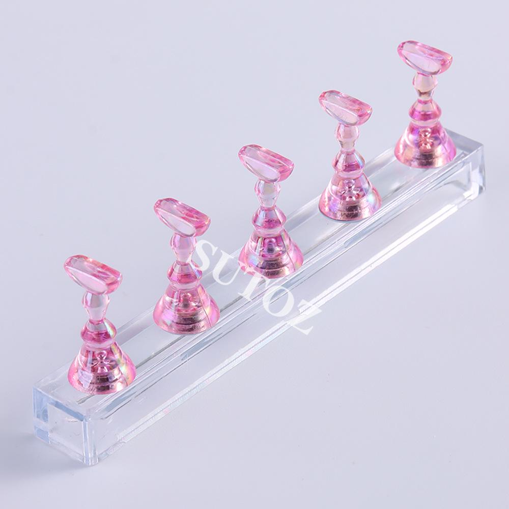 Nail Art Practice Tray with Strong Magnet and Wearable Crystal Pieces