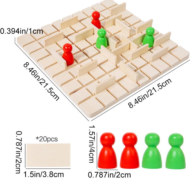 Wooden Step By Step Board Game, Family Strategy Game, Logical Thinking Tabletop Game Chess, Multiplayer Game Toy