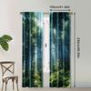 2pc    Curtain forest scenic Versatile Durable Polyester  Without Electricity Festive Wall Decor Perfect for Holiday Decorations