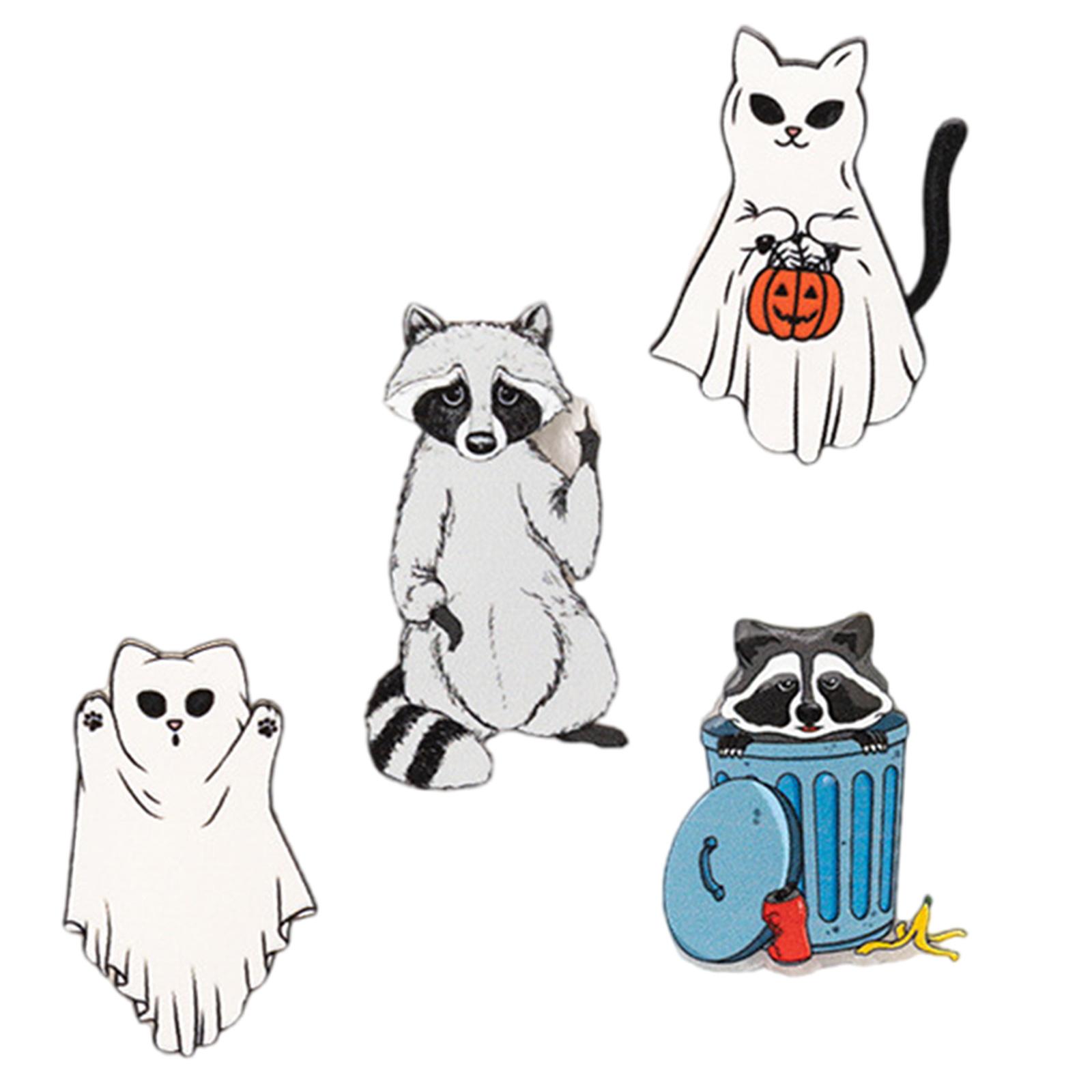 

Милые серьги с кошками, набор из 4 акриловых сережек с изображением мультяшных кошек, портативные аксессуары для ушей для женщин и девочек