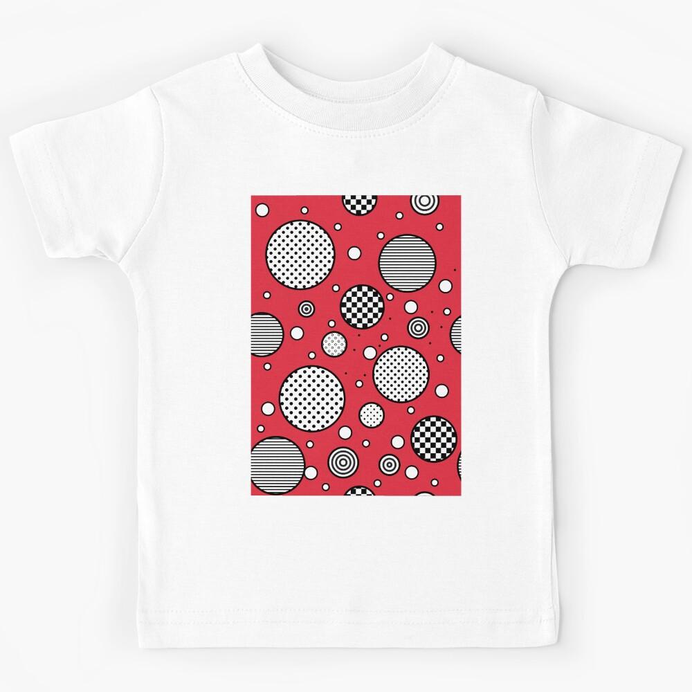 Red euphoria- abstract geometric composition/ red, black and white. Kids T-Shirt 170