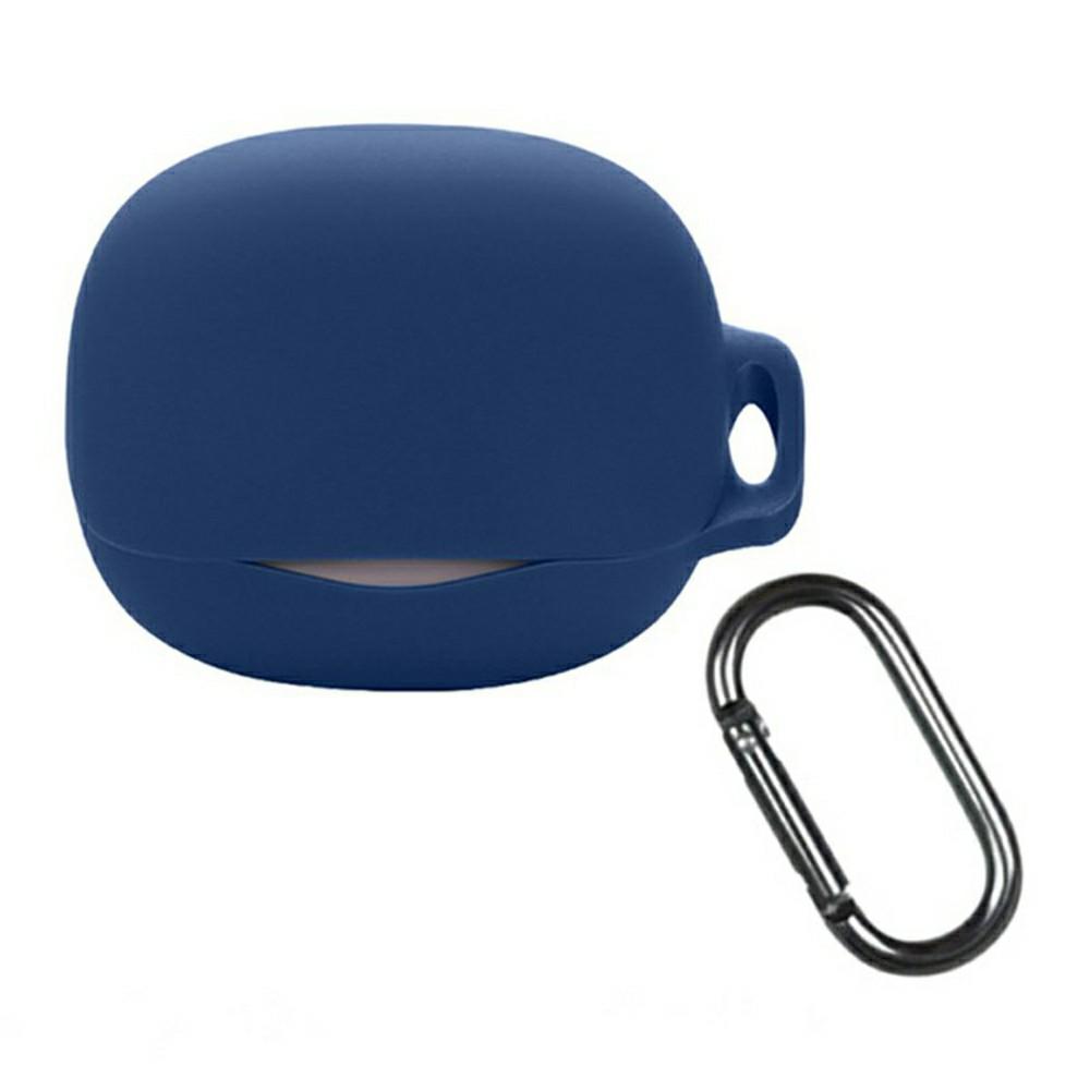 For QCY MeloBuds N50 Silicone Case Wireless Earphones Protective Cover with Anti-Lost Buckle