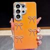 Applicable To Samsung S26ultra Korean IMD Mobile Phone Case Electroplated Bow S26FE Star Diamond A27 Anti-drop Protection
