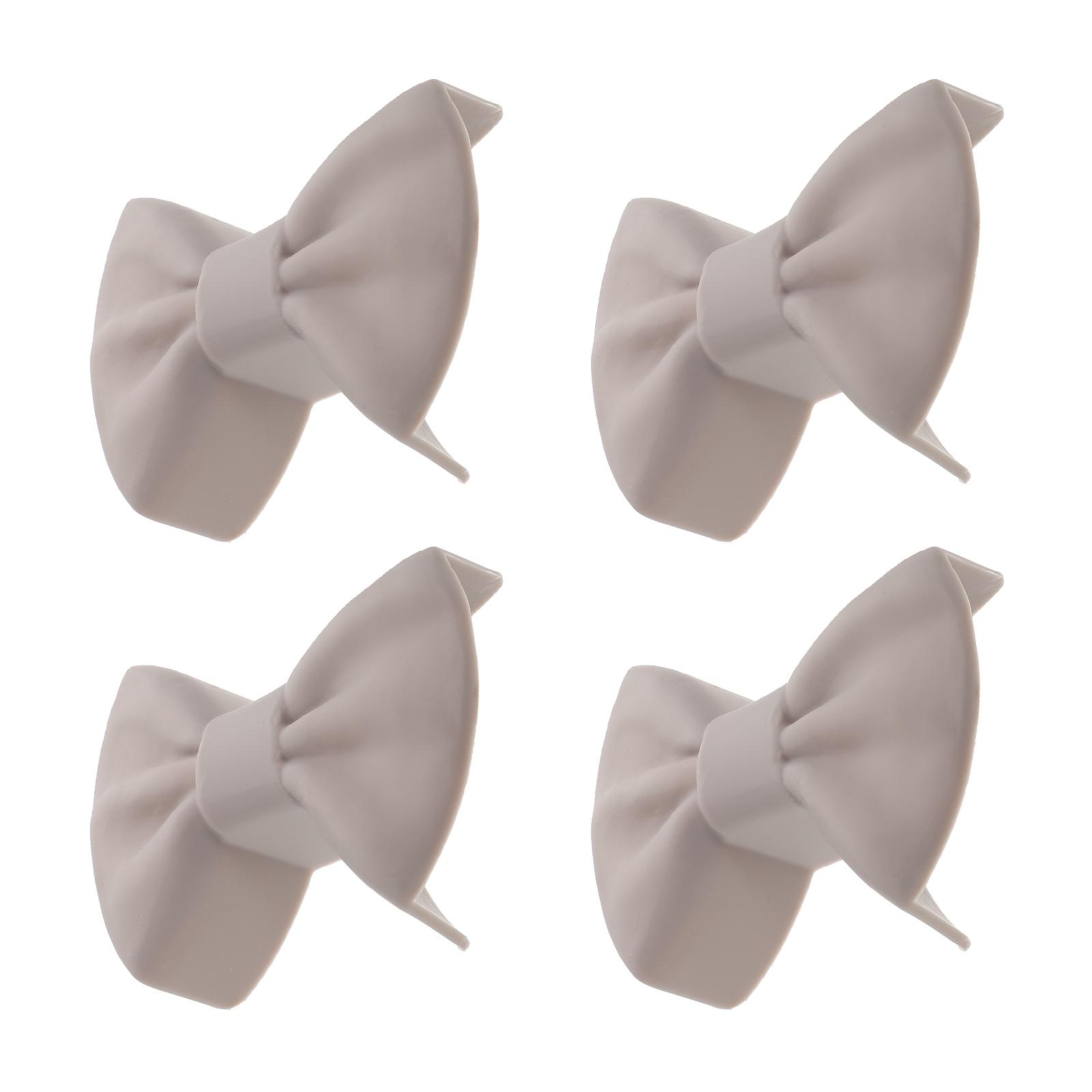 

4pcs Butterfly Knot Pot Clips Heat Resistant Silicone Baking Clamps Anti-Scalding Kitchen Accessories Cooking Insulation Clips сірий