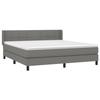 Maison Exclusive - Sommier à lattes de lit avec matelas Gris foncé 180x200cm Tissu