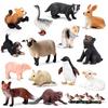 Wild Safari Animal Figurines: Giraffe, Elephant, Rhinoceros, Brown Bear, Tiger, Lion, Leopard, Hippopotamus - Solid Cognitive Toys