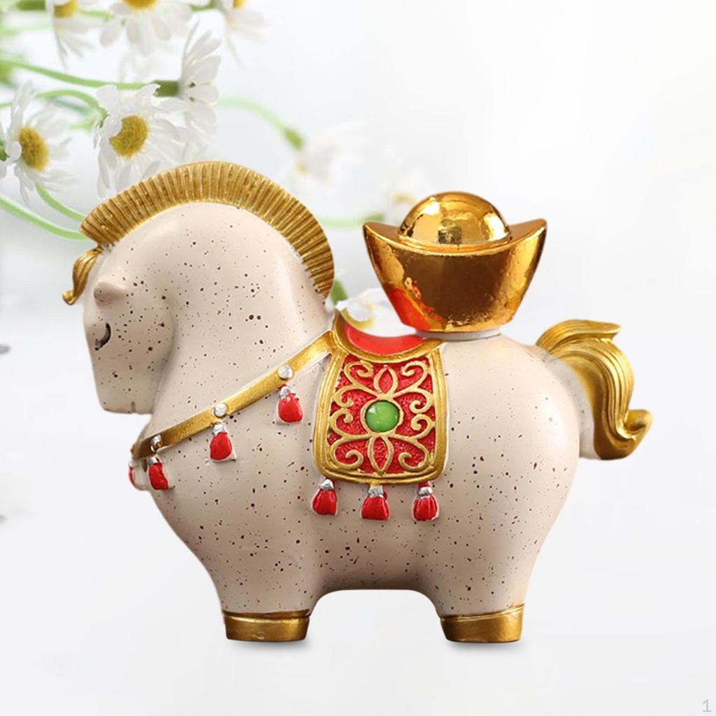 Pferdefigur Tierskulptur Keramik Tischdekoration für Kamin